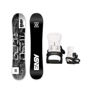 Сноуборд комплект EASY Black Torsion + FLUX PR White