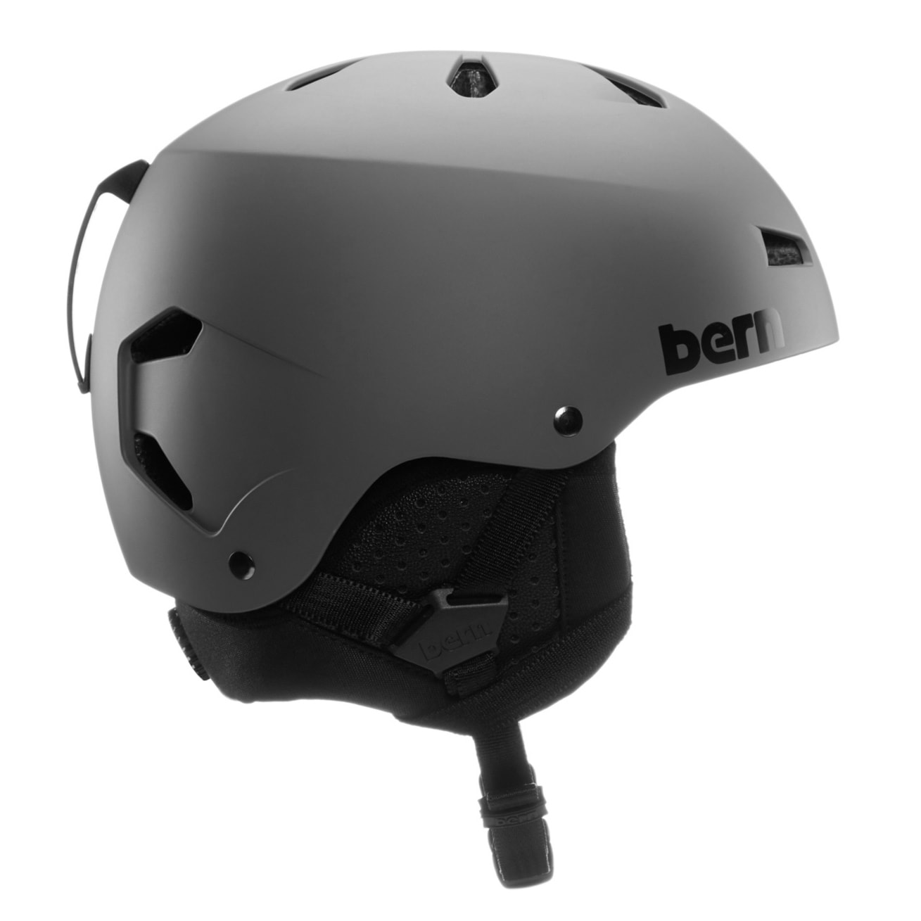helma-bern-macon-classic-matte-grey-2.jpeg Шлем BERN Macon Classic Matte Gray Winter Liner — изображение 1