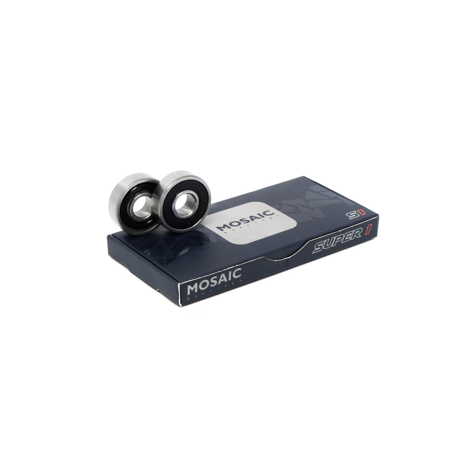 Подшипники для скейтборда MOSAIC Super 1 Abec 7 Silver Black